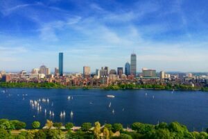 Skyline de Boston et sa rivière 