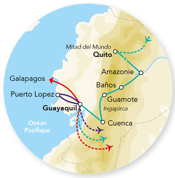 Splendeurs de l’Equateur & Extension Galapagos Terrestre 15J/13N – 2024