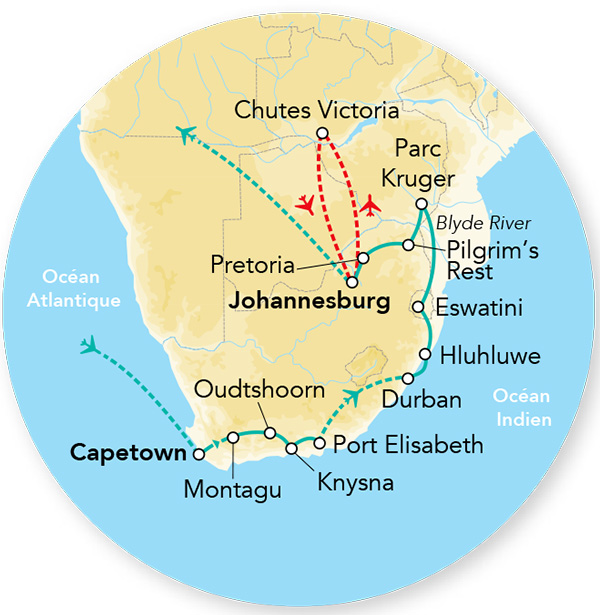 Merveilles d’Afrique du Sud & Extension Chutes Victoria 18J/15N – 2024