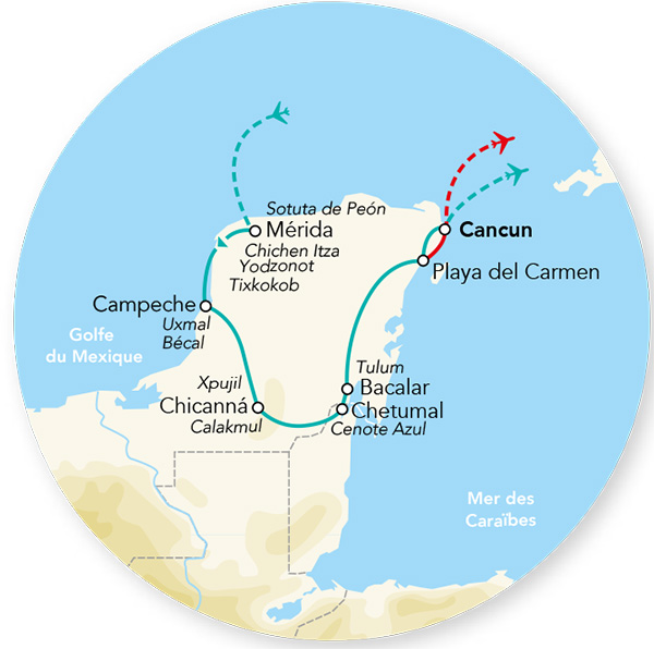 Immersion en Terre Maya & Extension Playa del Carmen 13J/11N – 2024