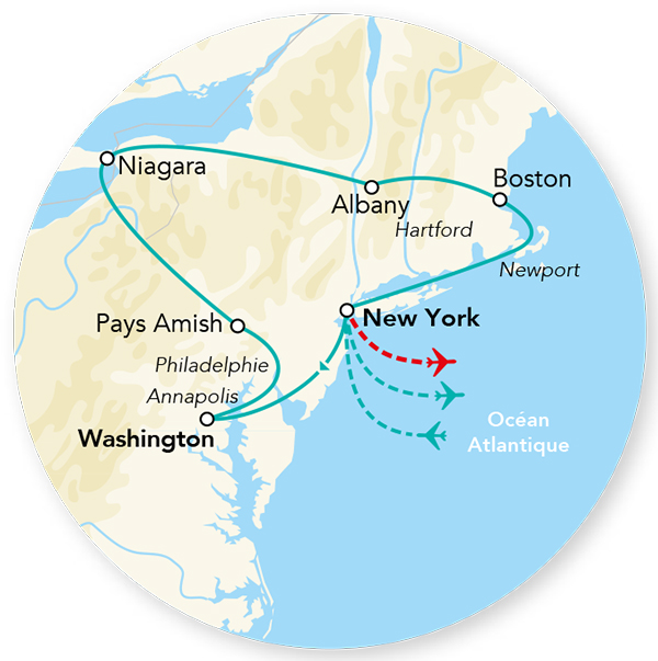 Splendeurs de l’Est des USA & Extension New York – Manhattan 12J/10N – 2024