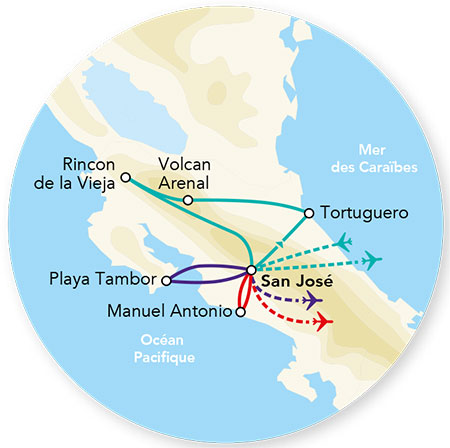 Splendeurs du Costa Rica & extension Région de Manuel Antonio / Pacifique Central 13J/11N - 2025