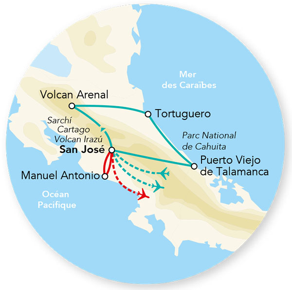 Immersion au Costa Rica & Région de Manuel Antonio / Pacifique Central 15J/13N - 2025