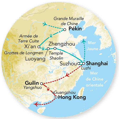 Splendeurs de Chine & Extension sud de la Chine et Hong Kong 15J/12N - 2025