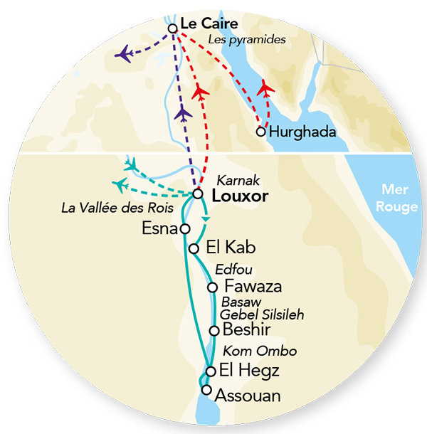 Immersion en Dahabeya du Nil au Caire – 10J/09N – 2024