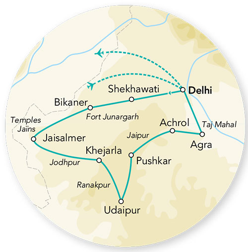 Merveilles de l’Inde du Nord – Spécial Fête de Pushkar – 15J/12N – 2025