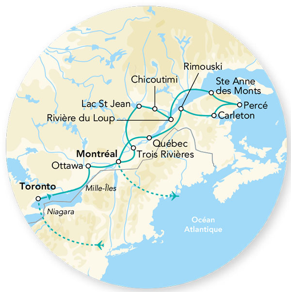 Splendeurs du Canada & Gaspésie 15J/13N – 2025