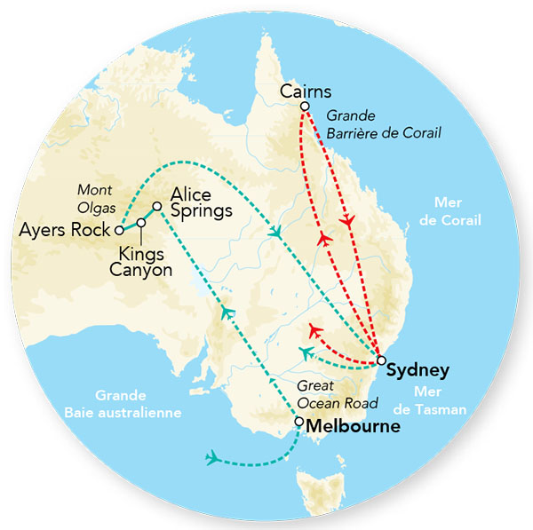 Splendeurs d’Australie & Extension Cairns 17J/13N – 2025