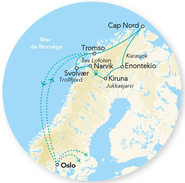 Merveilles du Cap Nord, Laponie & îles Lofoten 10J/9N – 2025