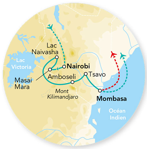 Merveilles du Kenya 10J/7N - 2024 Vols Kenya Airways