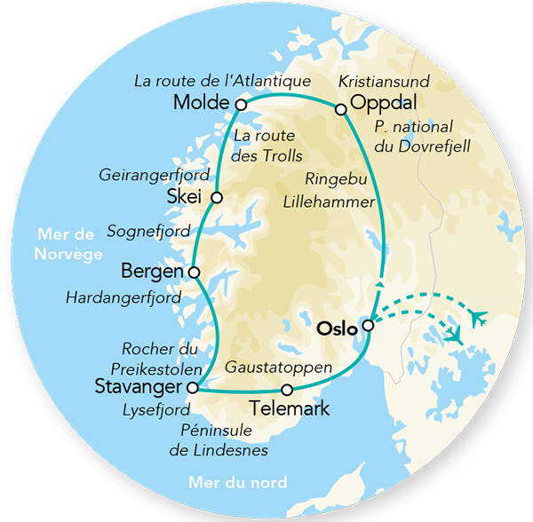 Merveilles de Norvège 10J/9N – 2025