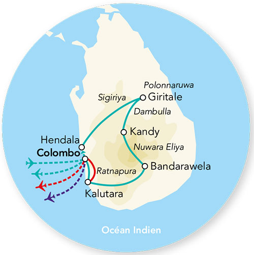 Splendeurs du Sri Lanka & extension Kalutara 13J/10N – 2025