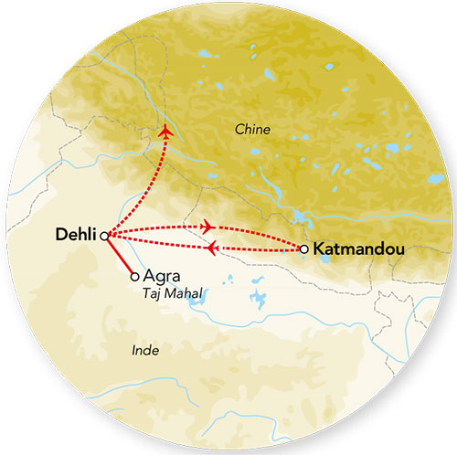 Merveilles de l’Inde du Nord Spécial Fête de Pushkar & Extension Vallée de Katmandou 19J/16N – 2025