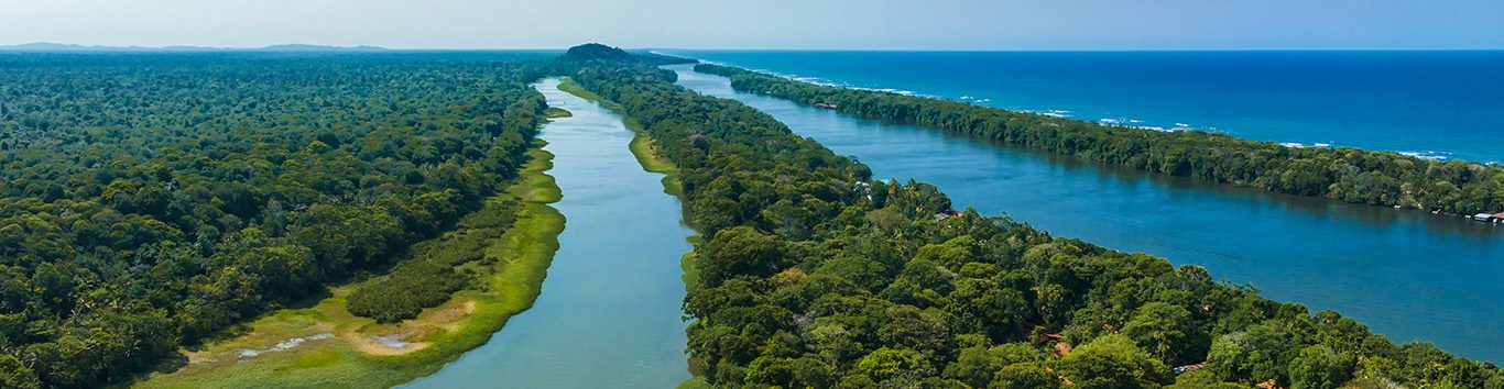 Caribbean,Sea,On,The,One,Side,,Village,Tortuguero,Inside,The