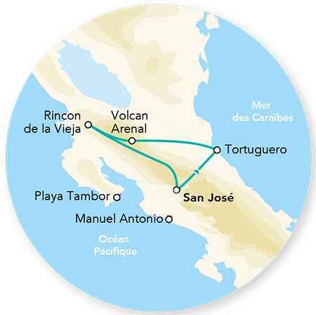 Splendeurs du Costa Rica en Rendez-vous sur place 09J/08N – 2025