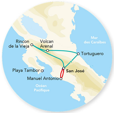 Splendeurs du Costa Rica & extension Région de Manuel Antonio / Pacifique Central en Rendez-vous sur place 12J/11N – 2025
