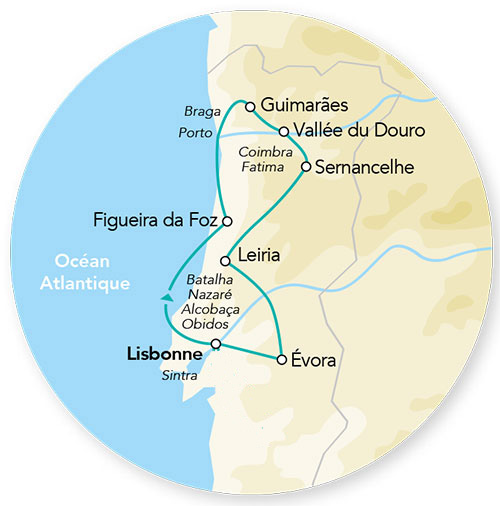 Splendeurs du Portugal 4* en rendez-vous sur place 08J/07N – 2025