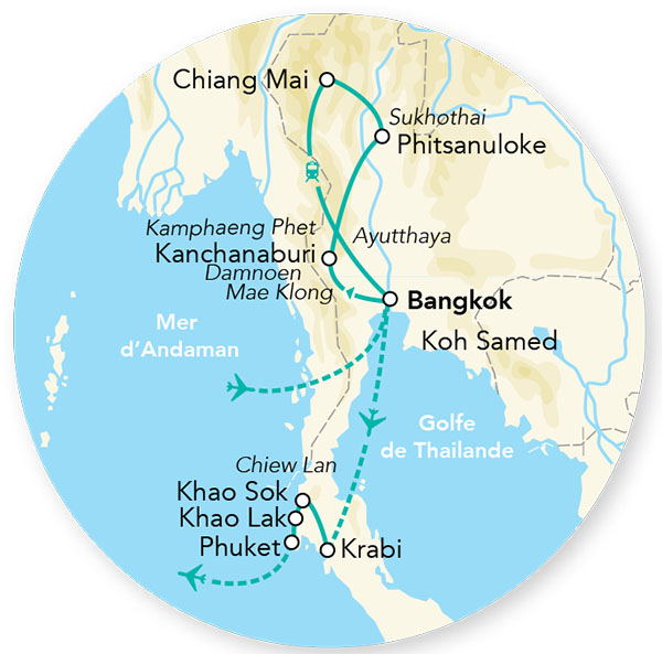 Merveilles de Thaïlande en rendez-vous sur place 13J/12N – 2025