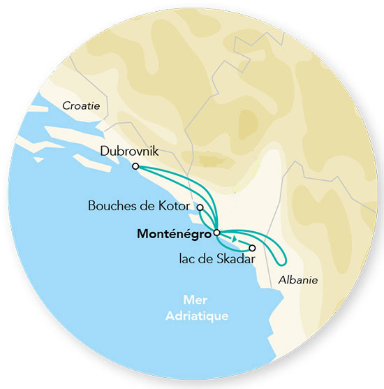 Splendeurs du Monténégro & des Balkans en rendez-vous sur place 8J/7N – 2025