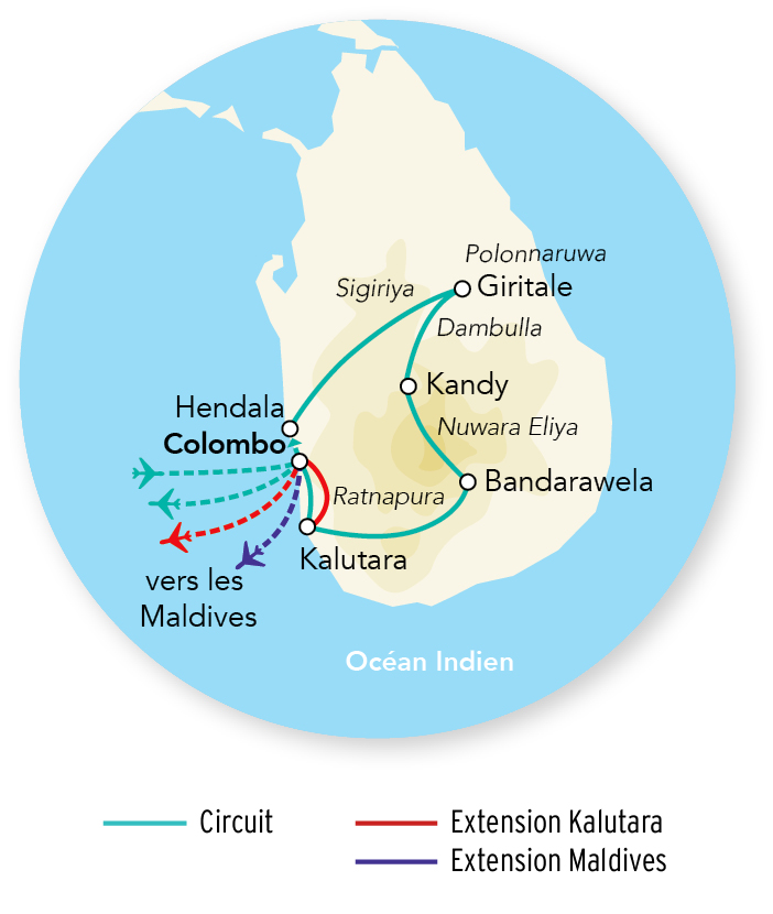 Splendeurs du Sri Lanka & extension Kalutara 13J/10N – 2026