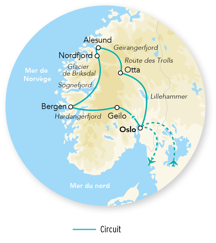 Splendeurs des Fjords 8J/7N - 2026