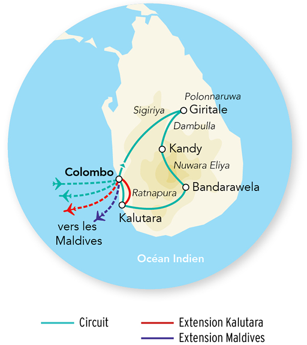 Splendeurs du Sri Lanka & extension Kalutara 13J/10N – 2026