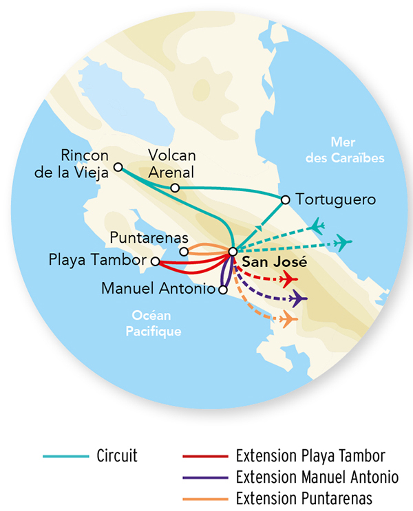 Splendeurs du Costa Rica & extension Puntarenas 13J/11N – 2026
