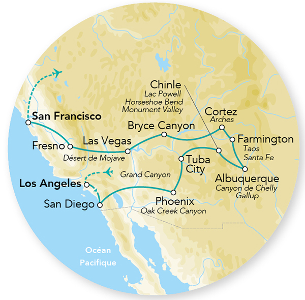 Merveilles du Nouveau Mexique & train de Silverton 14J/12N – 2026
