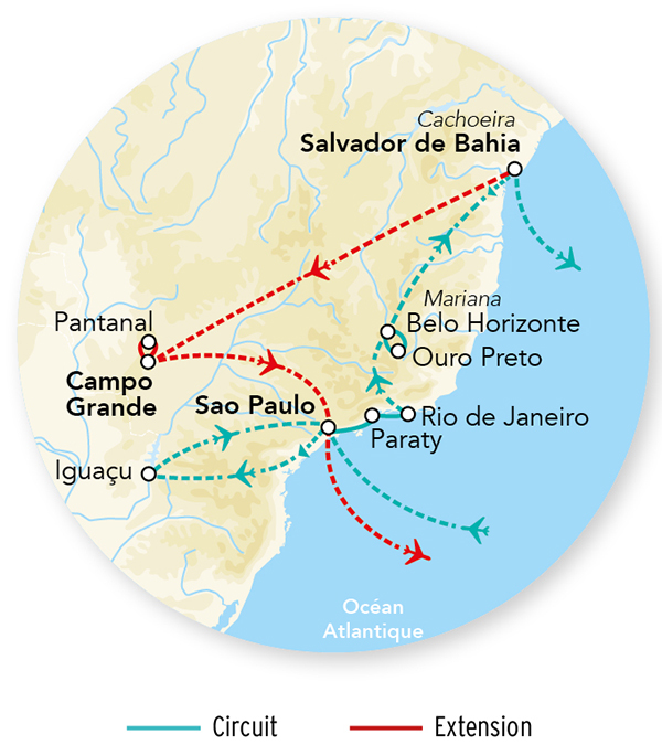 Merveilles du Brésil & Séjour Pantanal 18J/15N – 2026
