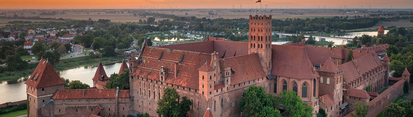 The Castle of the Teutonic Order in Malbork by the Nogat river a