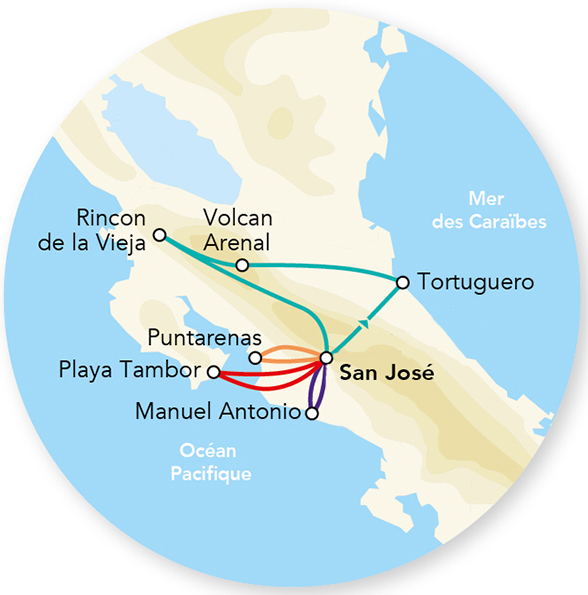 Splendeurs du Costa Rica en rendez-vous sur place 09J/08N – 2026