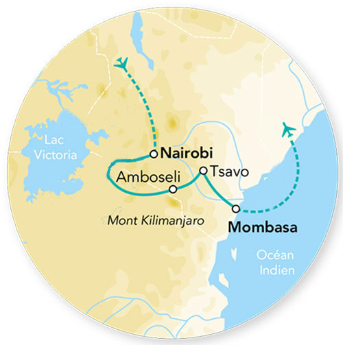 Douceurs du Kenya & Balnéaire Mombasa 12J/09N – 2026 – Limité à 6 pers./véhicule