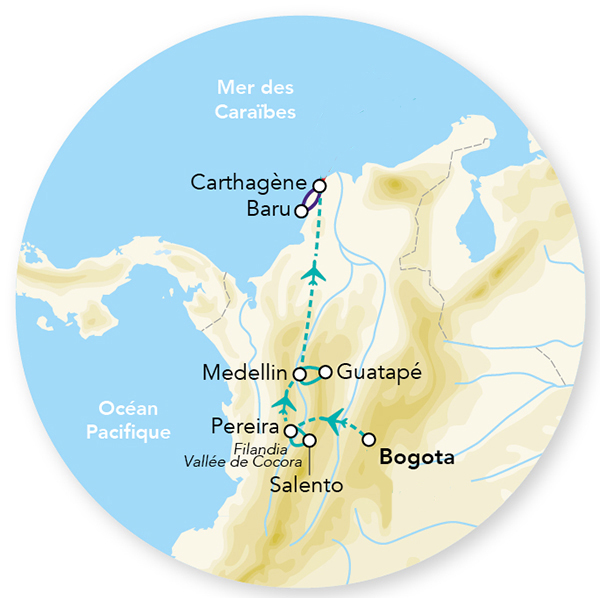 Merveilles de Colombie & Séjour Baru en rendez-vous sur place 12J/11N – 2026 – Limité à 18 pers.