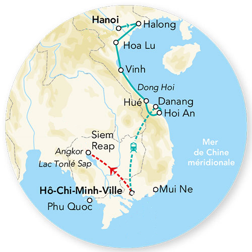 Splendeurs du Vietnam & séjour Angkor en rendez-vous sur place 13J/12N - 2026 - Limité à 28 pers.