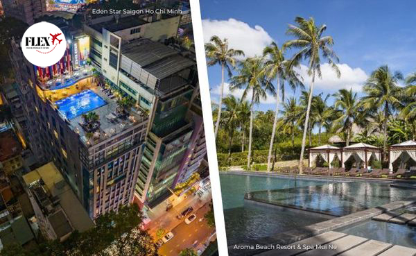 Combiné Eden Star Saigon Hotel 4* & Aroma Beach Resort & Spa 4* - (Flex)