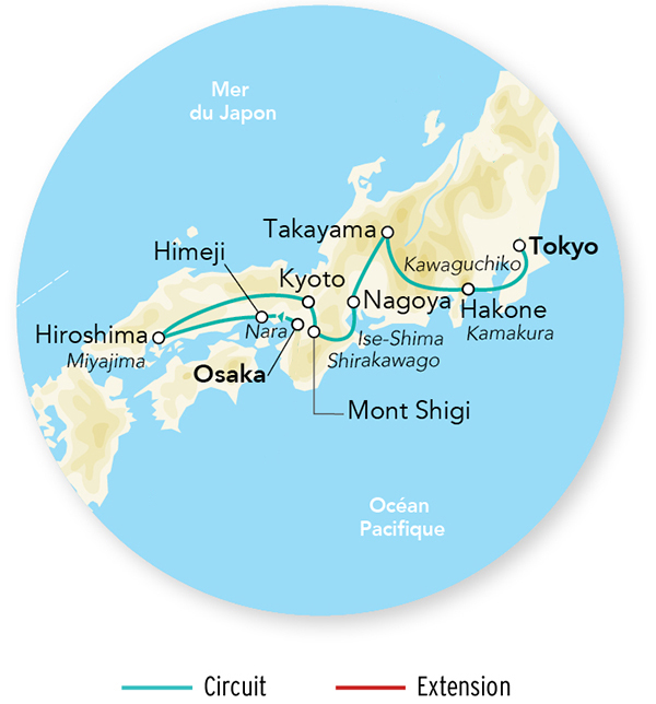 Merveilles du Japon & Alpes Japonaises & Extension Tokyo en Rendez-vous sur place 13J/12N - 2026 - Limité à 24 pers.