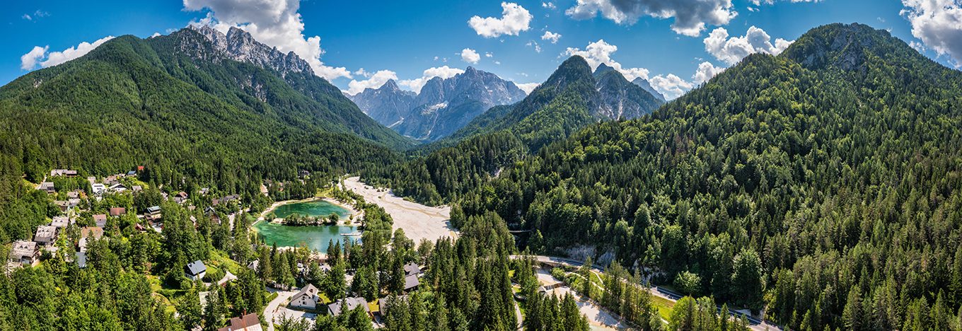 Jasna lake with beautiful mountains. Nature scenery in Triglav national park. Location: Triglav national park. Kranjska Gora, Slovenia, Europe. Mountain lake Jasna in Krajsnka Gora, Slovenia.