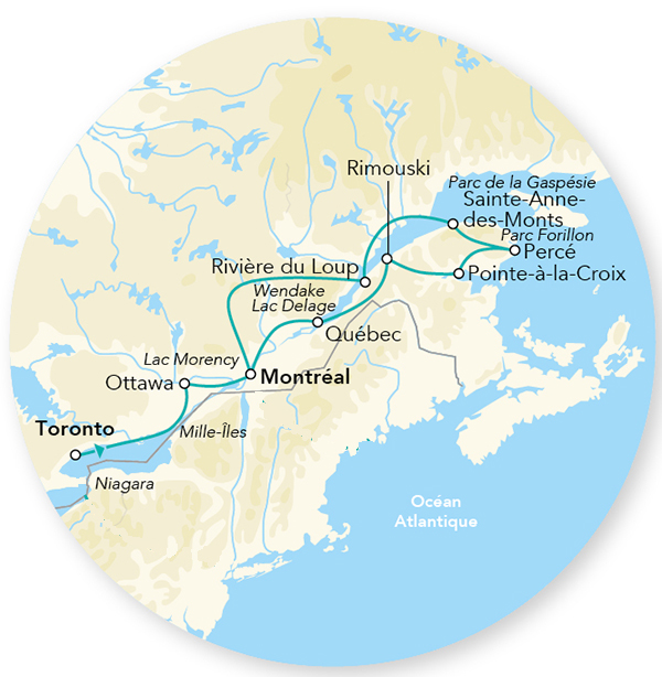 Splendeurs du Canada & Gaspésie en Rendez-vous sur place 14J/13N - 2026