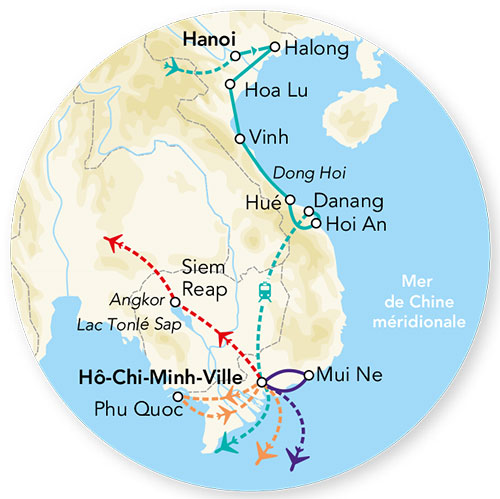 Splendeurs du Vietnam & balnéaire Mui Ne 15J/12N – 2026 – Limité à 28 pers.