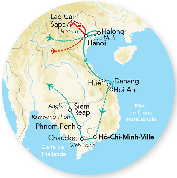 Pré voyage Sapa et Merveilles du Vietnam & Cambodge – 18J/15N – 2026 – Limité à 24 pers.