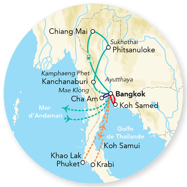 Splendeurs de Thaïlande Hôtel 3/4* extension Khao Lak 4* 15J/12N – 2026 – Limité à 28 pers.