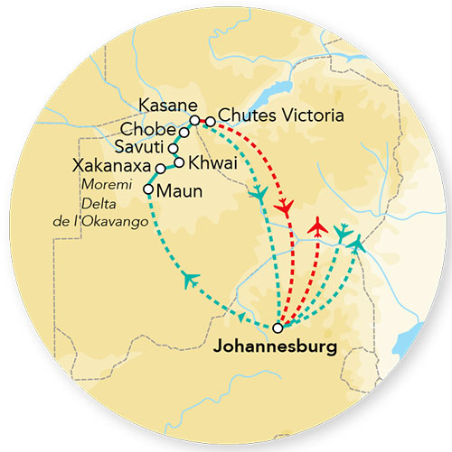 Immersion au Botswana & Extension Chutes Victoria 13J/10N – 2026 – Limité à 7 pers./véhicule