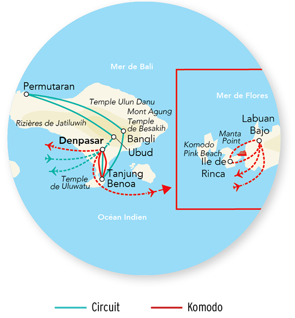 Splendeurs de Bali, Komodo & Extension Plage 15J/12N – 2026 – Limité à 20 pers. – (Flex)