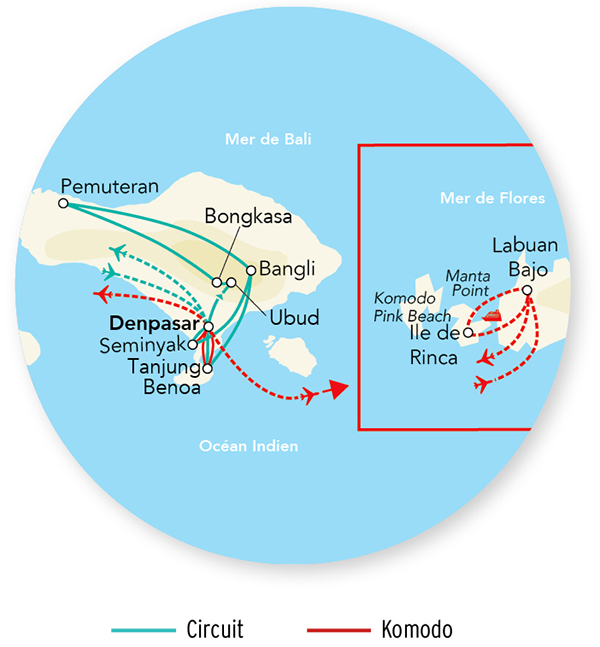 Immersion à Bali & Komodo variante Tanjung Benoa 18J/15N – 2026 – Limité à 12 pers. – (Flex)