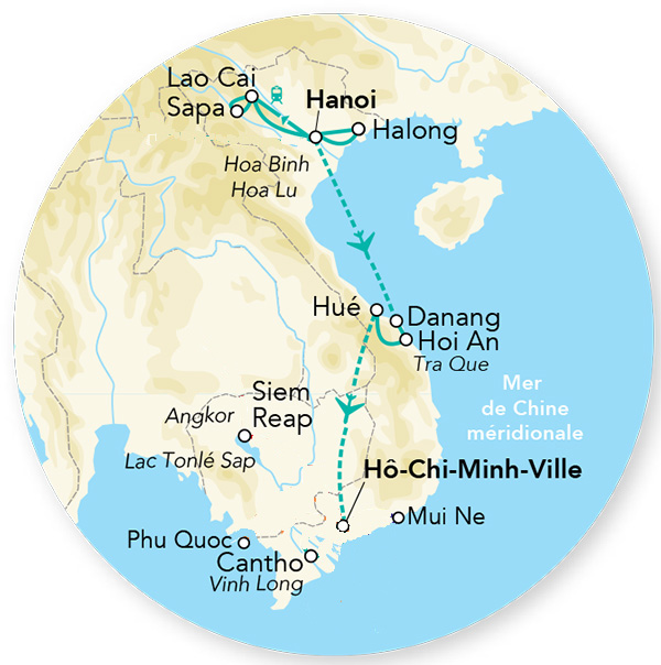 Merveilles du Vietnam en rendez-vous sur place 13J/12N – 2026 – Limité à 24 pers.