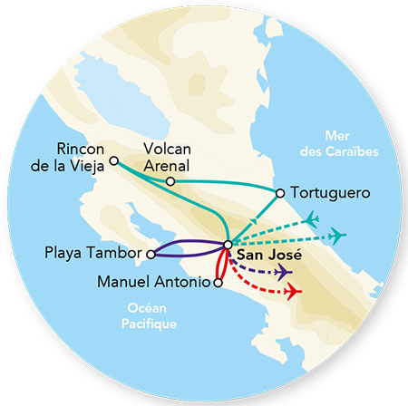 Douceurs du Costa Rica & extension Région de Manuel Antonio / Pacifique Central 14J/12N - 2027 - Limité à 18 pers.