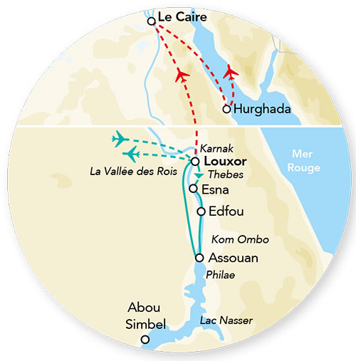 Splendeurs des Pharaons Bateau Premium 5* 8J/07N – 2026/2027 – Limité à 28 pers.