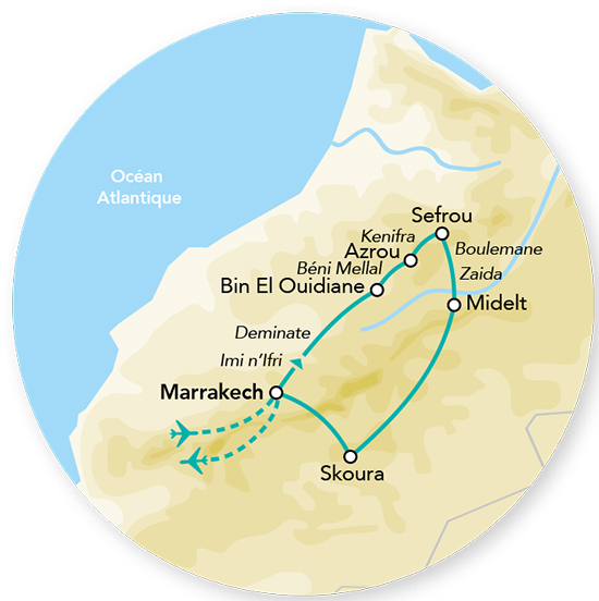 Immersion Terre D’atlas & Oasis secrètes 8J/7N – 2027 – Limité à 12 pers. – (Flex)