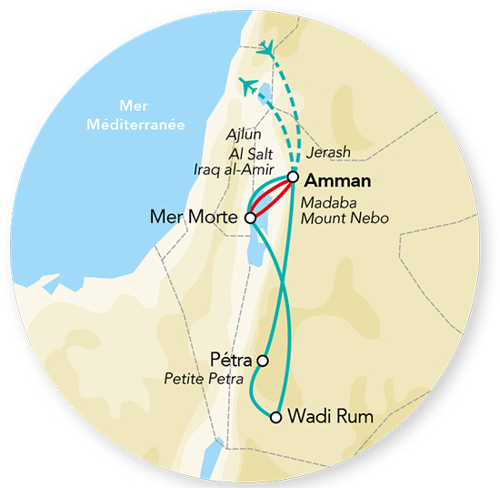Splendeurs de Jordanie Catégorie 4* & Mer Morte en hôtel 4* 10J/9N – Nov 2026/2027 – Limité à 25 pers – (Flex)