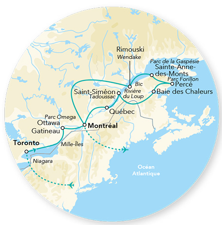 Merveilles du Canada & Gaspésie 14J/12N - 2027 - (Flex)